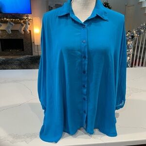 Cotton On Vibrant Blue Button-Down Shirt